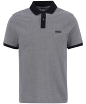 Men's Barbour International Morley Oxford Polo Shirt - Black / Whisper White