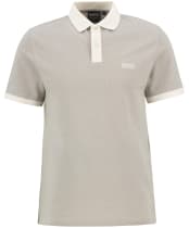 Men's Barbour International Morley Oxford Polo Shirt - Whisper White / Brindle