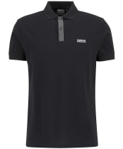 Men's Barbour International Baynes Knit Placket Polo Shirt - Black