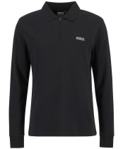 Men's Barbour International Innes Long Sleeve Interlock Polo Shirt - Black