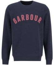 Men's Barbour Prep Logo Crew Sweater - Navy / Pink