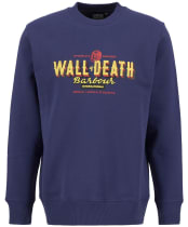 Men's Barbour International Wall Crew Sweatshirt - Royal Blue