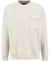 Men's Barbour Leazes Crew Neck Sweatshirt - Ecru
