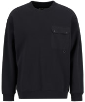 Men's Barbour Leazes Crew Neck Sweatshirt - Black