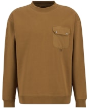 Men's Barbour Leazes Crew Neck Sweatshirt - Bronze
