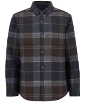 Men's Barbour Chapter Tailored Check Overshirt - Midnight Oak Tartan