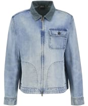 Men's Barbour International Meteor Washed Denim Overshirt - Vintage