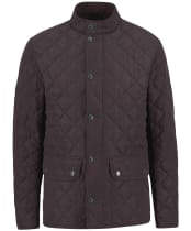Men's Barbour Lowerdale Quilted Jacket - Black Oak / Classic Tartan