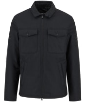 Men's Barbour International Check Distill Quilted Jacket - Black / Sage Check