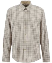 Men's Barbour Bank Check Shirt - Dark Ecru