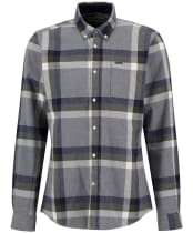 Men's Barbour Folley Tailored Shirt - Light Grey Marl