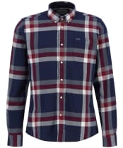 Men's Barbour Folley Tailored Shirt - Navy / Red