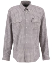 Men's Barbour Fenn Regular Thermo Weave Gingham Shirt - Fired Brick