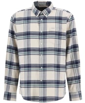 Men's Barbour Dogwood Regular Checked Shirt - Ecru Marl