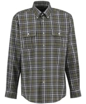 Men's Barbour Saldon Thermo Weave Regular Checked Shirt - Olive