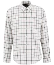 Men's Barbour Deepfell Regular Tattersal Shirt - Fired Brick