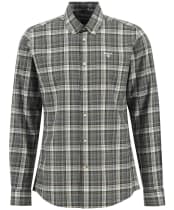 Men's Barbour Mosswood Tailored Checked Shirt - Grey Marl