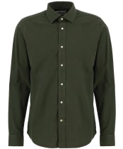 Men's Barbour Runnymede Tailored Micro Cord Shirt - Forest