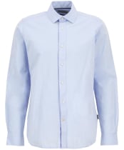 Men's Barbour Throckley Pin Point Oxford Tailored Shirt - Sky