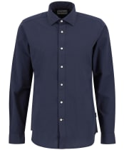 Men's Barbour Throckley Pin Point Oxford Tailored Shirt - Navy