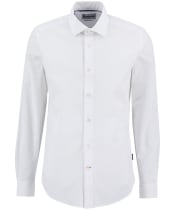 Men's Barbour Throckley Pin Point Oxford Tailored Shirt - White