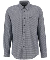 Men's Barbour International Watson Houndstooth Shirt - Black