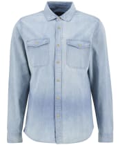 Men's Barbour International Hickman Chambray Shirt - Washed Indigo