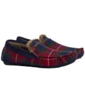 Men's Barbour Monty House Suede Slippers - Winterberry Tartan