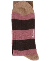 Men’s Barbour Houghton Stripe Socks - Earth Pink