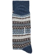 Men's Barbour Fair Isle Socks - 2 Pack - Midnight Oak Mix