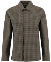 Men's Barbour Check Short Lorden Showerproof Jacket - Stone / Navy Check