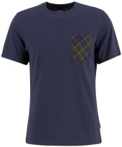 Men's Barbour Arnside Tartan Pocket T-Shirt - Navy