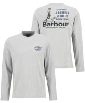 Men's Barbour Pointer Long Sleeve Graphic T-Shirt - Grey Marl