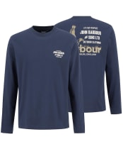 Men's Barbour Pointer Long Sleeve Graphic T-Shirt - Navy