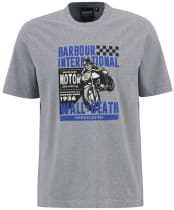 Men's Barbour International Weekender Graphic T-Shirt - Anthracite Marl