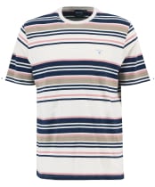 Men's Barbour Aickmen Tailored Striped T-Shirt - Whisper White
