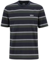 Men's Barbour International Bruce Striped T-Shirt - Black