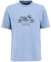 Men's Barbour International Topher Motorbike T-Shirt - Cool Blue