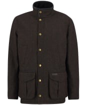 Men's Barbour Hereford Tweed Wool Jacket - Rustic Brown