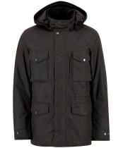 Men's Barbour Winter Sapper Waxed Jacket - DARK BROWN/MIDNI