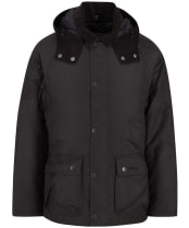 Men's Barbour Modern Beaufort Waxed Jacket - DARK BROWN/MIDNI