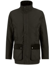 Men's Barbour Modern Border Wax Jacket - Dark Brown