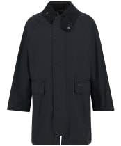 Men's Barbour Country Waxed Mac Jacket - Navy