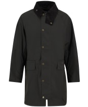Men's Barbour Country Waxed Mac Jacket - Olive