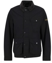 Men's Barbour International Drifter Washed Waxed Jacket - Black