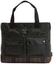 Barbour Field Wax Tote Bag - Sage / Classic