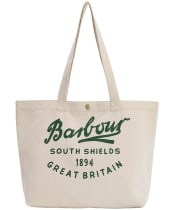 Barbour Script Tote Bag - Natural