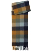Barbour Large Tattersall Lambswool Scarf - Forest / Bronze Brown