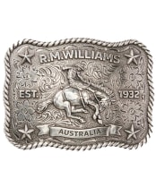 R.M. Williams Cloudbuster Trophy Belt Buckle - Antique Silver