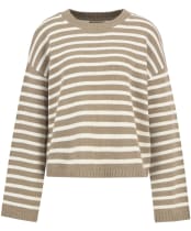 Women's Barbour Rosie Knitted Jumper - Fawn / Ecru Stripe